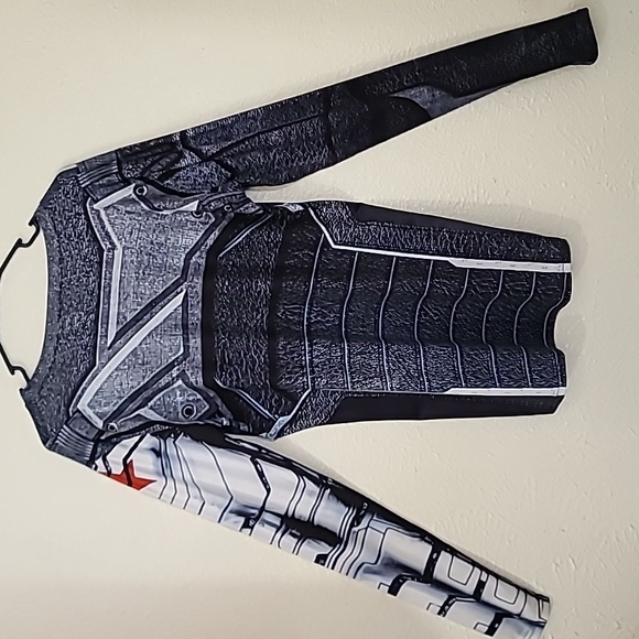 Marvel Winter Soldier Mens Graphic Compression Long Sleeve 3D Print Shirt Sz 2XL - Picture 7 of 15